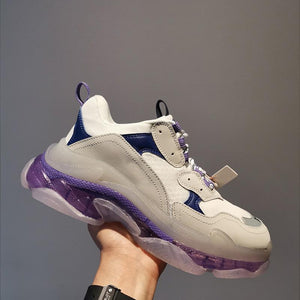 Paris sneakers suela cristal triple S. 36-45. Colores solidos y combinados