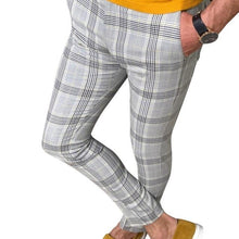 Cargar imagen en el visor de la galería, Pantalon lapiz cuadros hombre Christos outfit poliester. Joggers 2XL