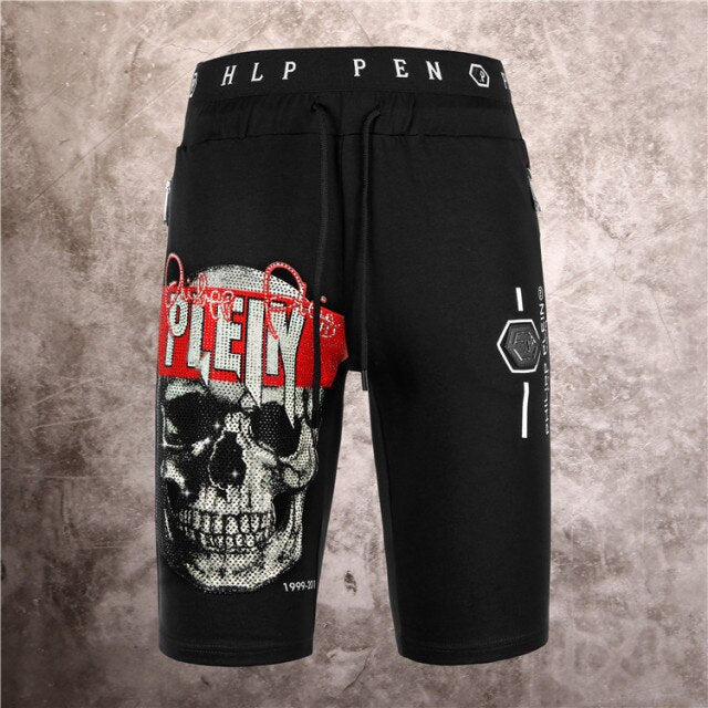 Pantalones cortos Capris informales PP con Calavera.