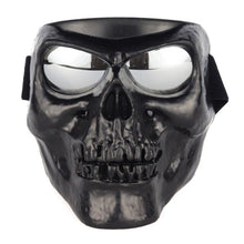 Cargar imagen en el visor de la galería, Mascarilla facial desmontable con gafas para motocicleta Calavera