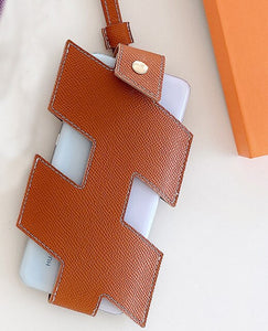 Bolso de mano cuero para móvil, funda Universal. HM Phone bag