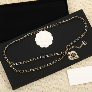 Cinturones de cadena Camelia alta calidad, tejida y perlas joyería de lujo