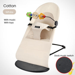 Silla de bebé recién nacido sillón reclinable movible y plegable.Musica