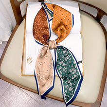 Cargar imagen en el visor de la galería, Pañuelo de seda largo banda cuello, bolso ...150x15cm
