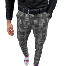 Cargar imagen en el visor de la galería, Pantalon lapiz cuadros hombre Christos outfit poliester. Joggers 2XL