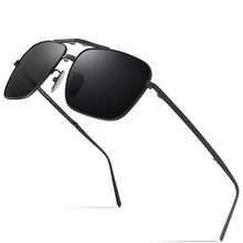 Cargar imagen en el visor de la galería, Gafas de sol polarizadas cuadradas de titanio puro plegables. UV400