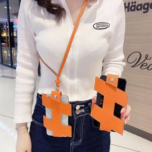 Bolso de mano cuero para móvil, funda Universal. HM Phone bag