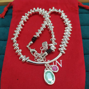 UNO DE 50 collar y pulsera aleación de lujo cristal azul y rosa