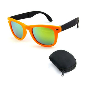 Gafas de Sol plegables unisex PC con estuche color neon