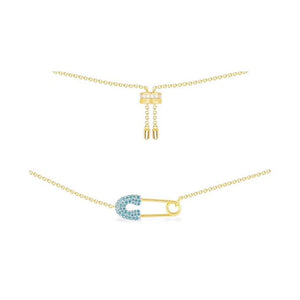 Collares imperdible safety pin plata S925