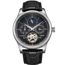 Cargar imagen en el visor de la galería, LIGE Reloj hombre, automático tourbillon, visible, calendario y diseño caja incluida.