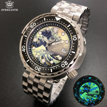 Cargar imagen en el visor de la galería, Reloj buceo 300m esfera lumnosa 47.5mm. 3 años garantia.