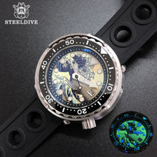 Cargar imagen en el visor de la galería, Reloj buceo 300m esfera lumnosa 47.5mm. 3 años garantia.