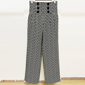 Chaqueta pantalon Dobby brocada con monograma geométrico, muy elegante. 2XL