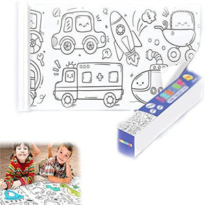 Rollo de dibujo para niños, papel para colorear, rollo de Graffiti, se pega DIY, regalo educativo.