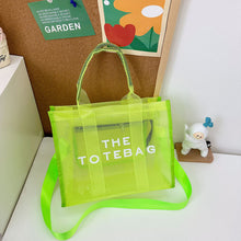 Cargar imagen en el visor de la galería, Bolso de gelatina transparente de hombro cruzado de gran capacidad, Tote Bag