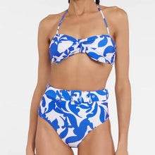 Cargar imagen en el visor de la galería, Traje de baño bikini y falda azul de lujo de diseñador 3XL