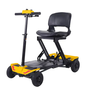 LatestLight-patinete eléctrico plegable automático, scooter portátil de 4 ruedas con asiento para adultos mayores, 2023