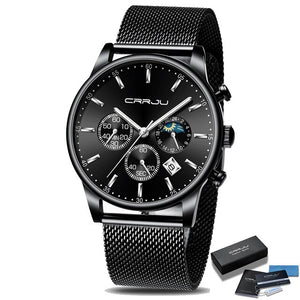 Reloj AZUL de cuarzo lujo hombre, cronógrafo deportivo 42mm. OFERTA FLASH