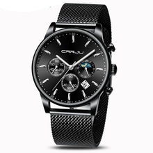 Cargar imagen en el visor de la galería, Reloj AZUL de cuarzo lujo hombre, cronógrafo deportivo 42mm. OFERTA FLASH