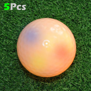 Bolas Golf profesionales luminosas con LED, entrenamiento larga duración, 5 uds.
