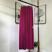 Cargar imagen en el visor de la galería, Pantalones rectos de cintura elástica para mujer, PP pink. L