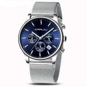 Reloj AZUL de cuarzo lujo hombre, cronógrafo deportivo 42mm. OFERTA FLASH